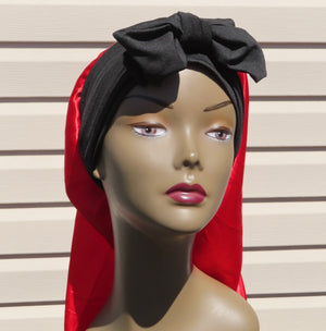 Long Satin Bonnet With Edge Wrap