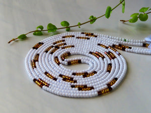 White Gold Bronze Waist Bead