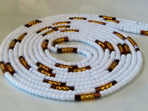 White Gold Bronze Waist Bead