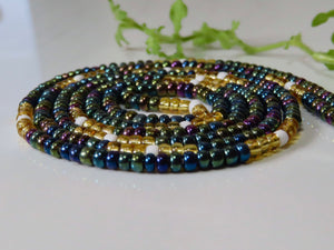 Rainbow Iris Gold Waist Bead