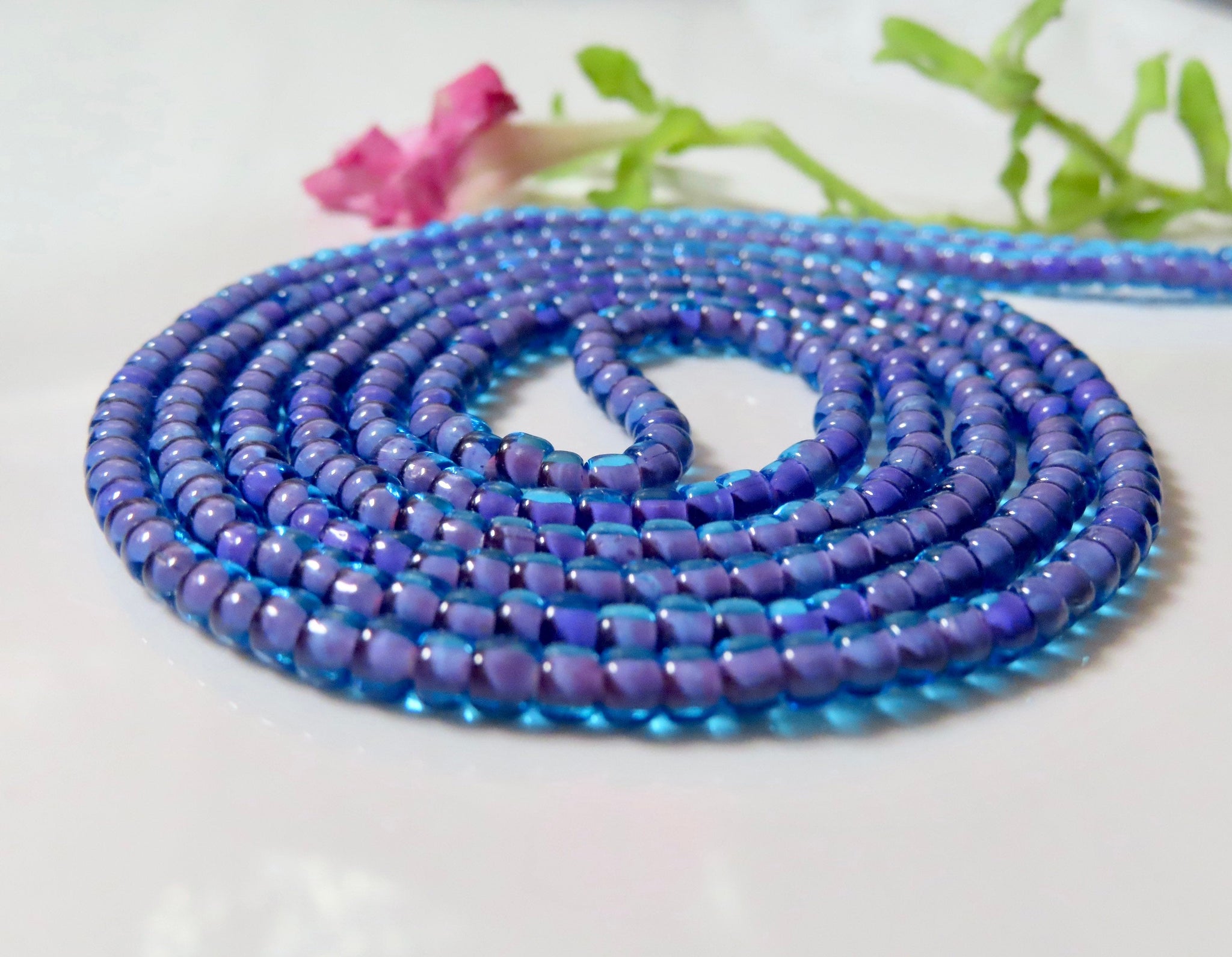 Solid Blue Lilac Waist Bead