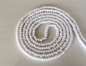 Solid White Waist Bead