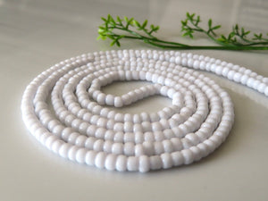 Solid White Waist Bead