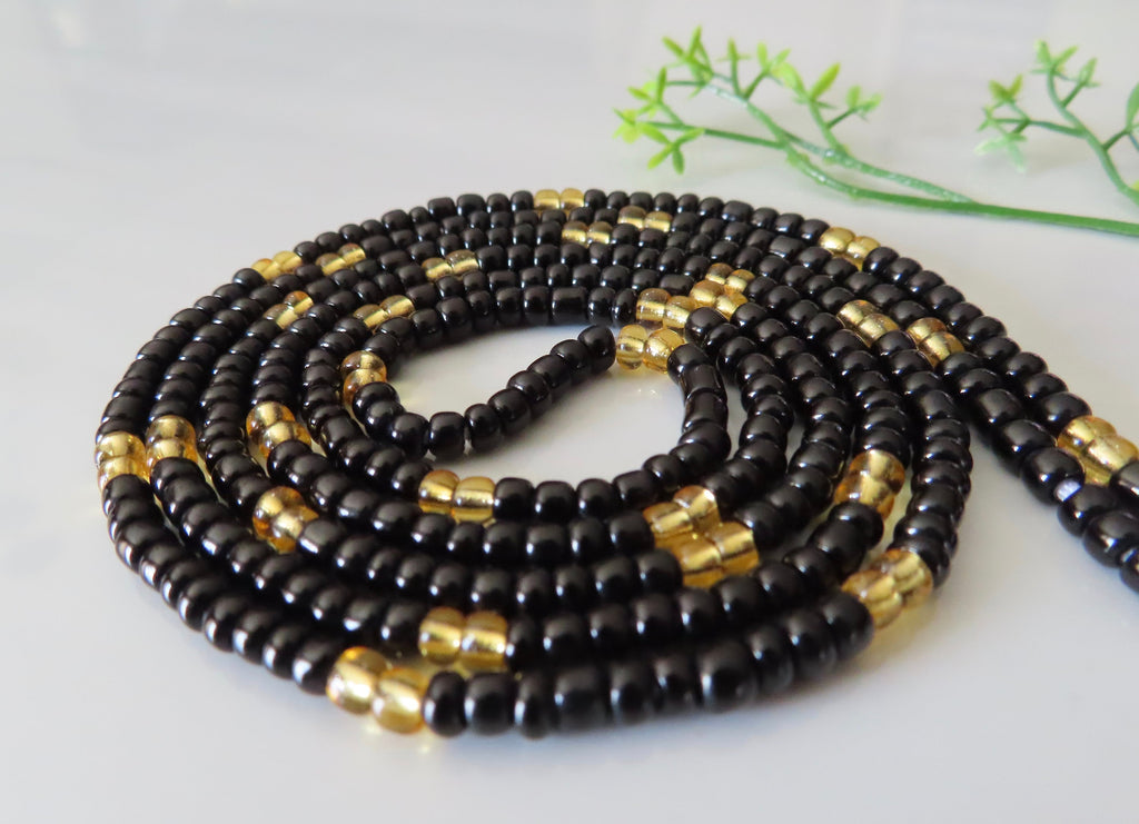 Black and Gold Waist Bead