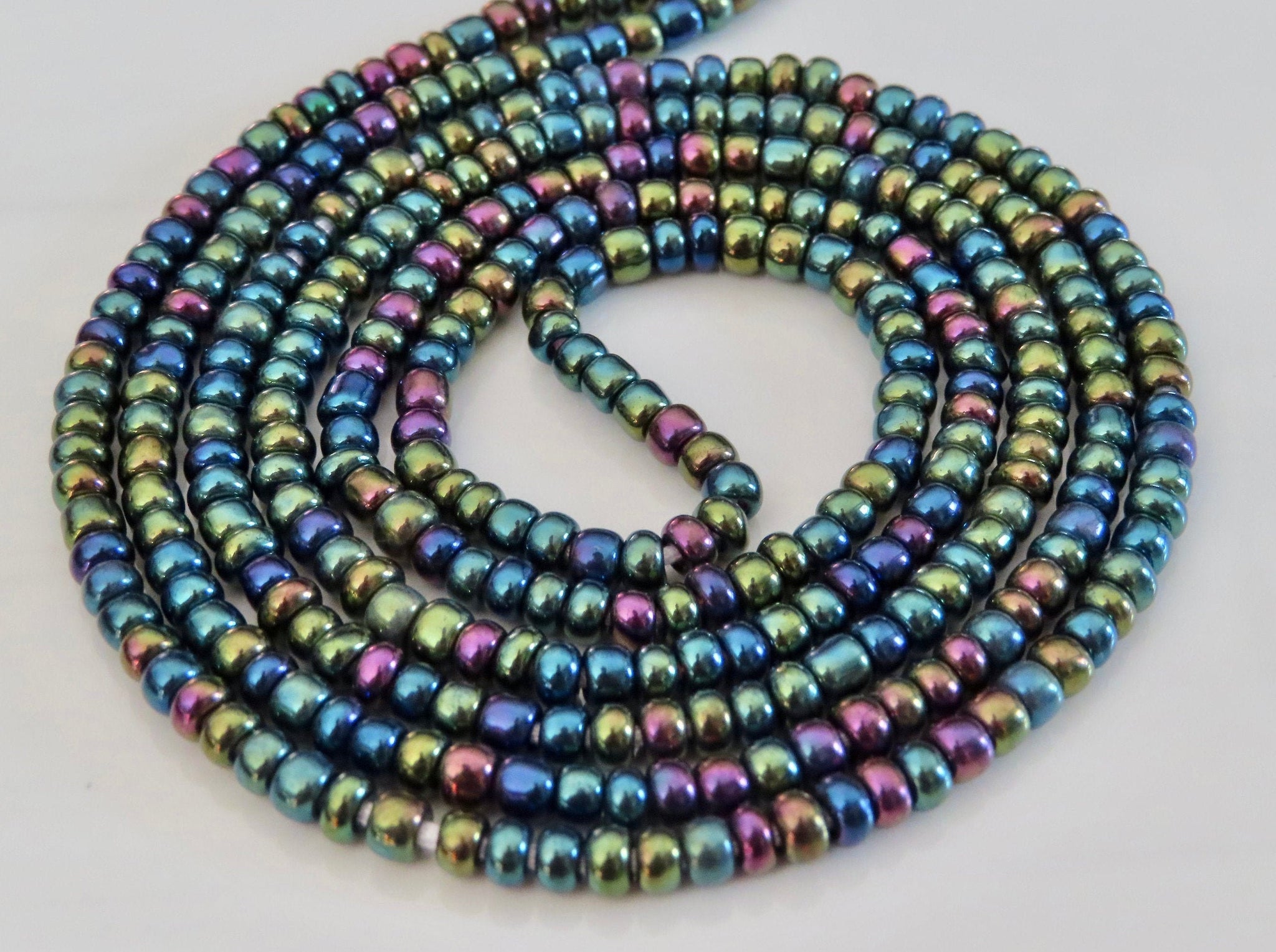 Solid Rainbow Iris Waist Bead