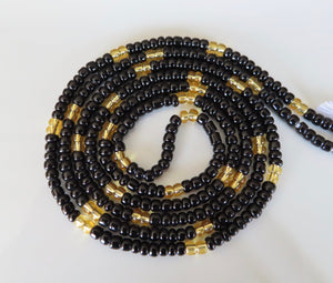 Black and Gold Waist Bead