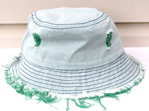 Distressed Jeans Bucket Hat