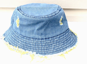 Distressed Jeans Bucket Hat