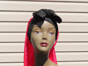 Long Satin Bonnet With Edge Wrap