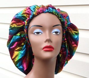 Holographic Satin Bonnet