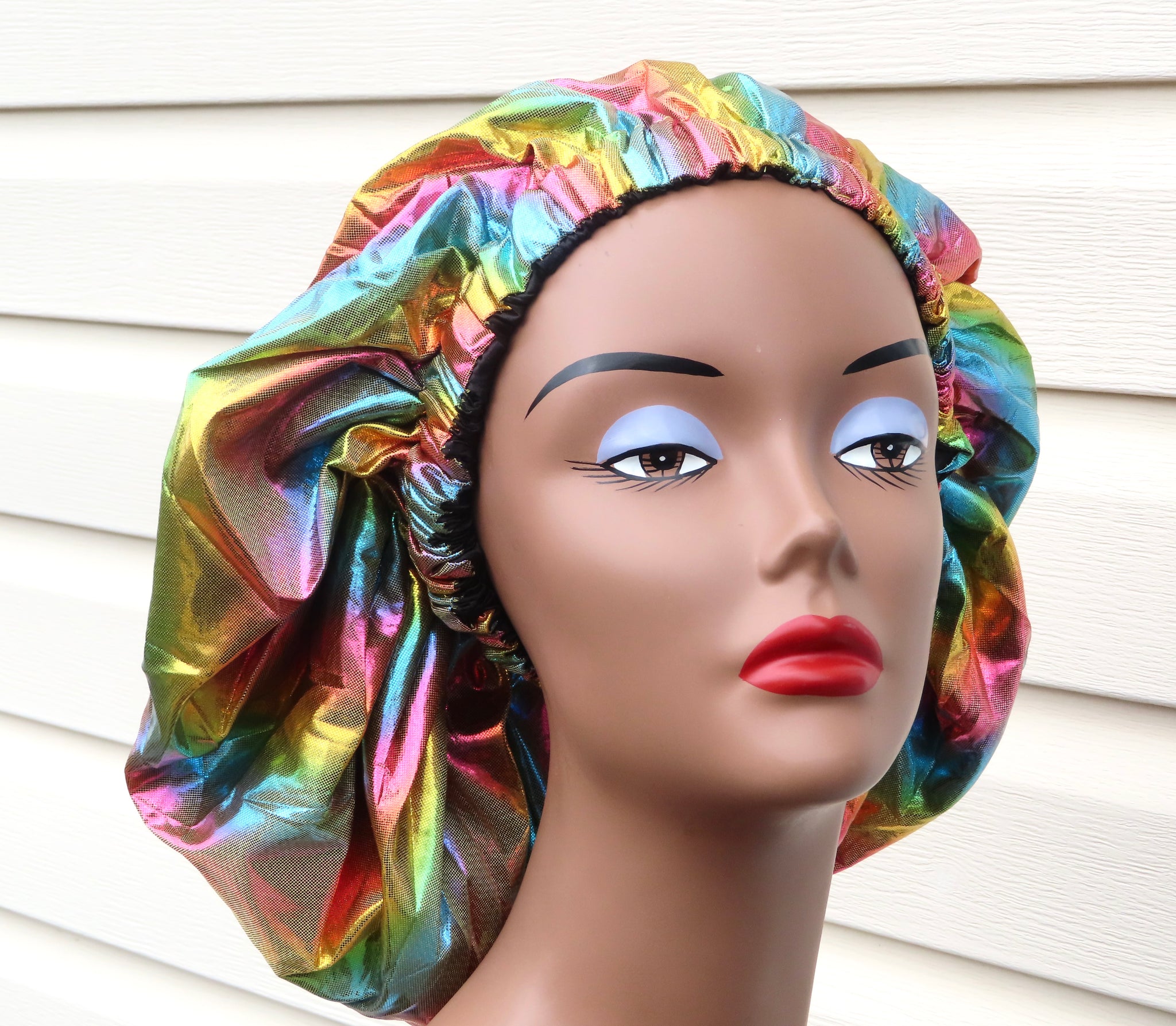 Holographic Satin Bonnet