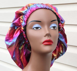 Holographic Satin Bonnet