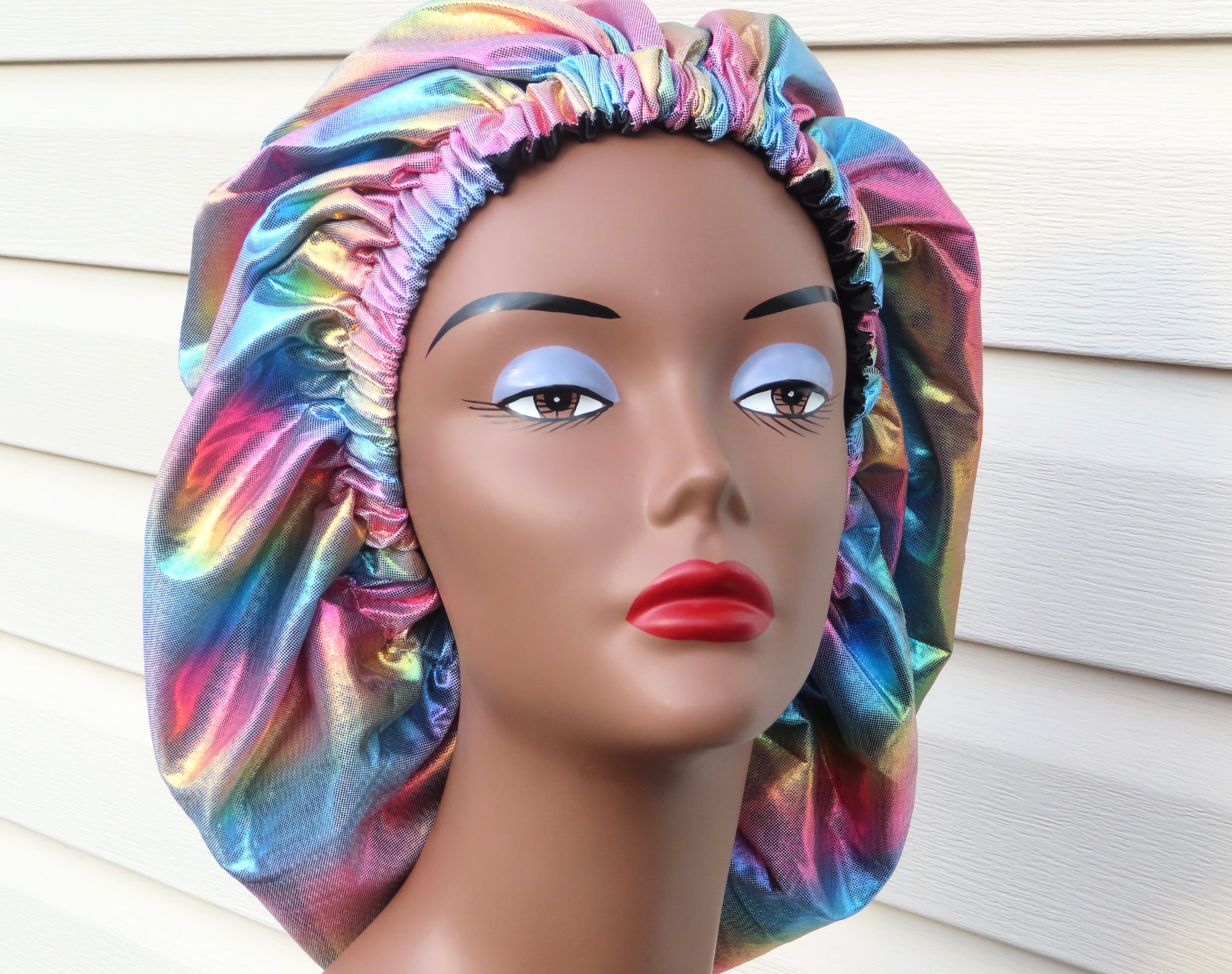 Holographic Satin Bonnet