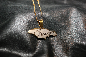 Jamaica Map Necklace